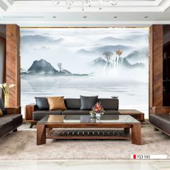 TRANH PVC ỐP TƯỜNG - VÁCH TRANG TRÍ TIVI PHÒNG KHÁCH - TRANH VÂN ĐÁ PHONG CẢNH | MÃ YS3-181