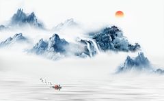 TRANH PVC ỐP TƯỜNG - VÁCH TRANG TRÍ TIVI PHÒNG KHÁCH - TRANH VÂN ĐÁ PHONG CẢNH | MÃ YS3-186