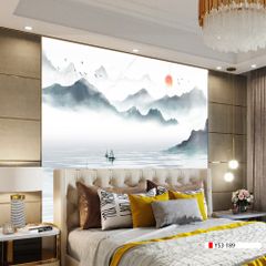 TRANH PVC ỐP TƯỜNG - VÁCH TRANG TRÍ TIVI PHÒNG KHÁCH - TRANH VÂN ĐÁ PHONG CẢNH | MÃ YS3-189