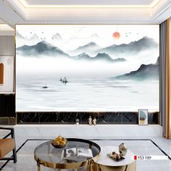 TRANH PVC ỐP TƯỜNG - VÁCH TRANG TRÍ TIVI PHÒNG KHÁCH - TRANH VÂN ĐÁ PHONG CẢNH | MÃ YS3-189