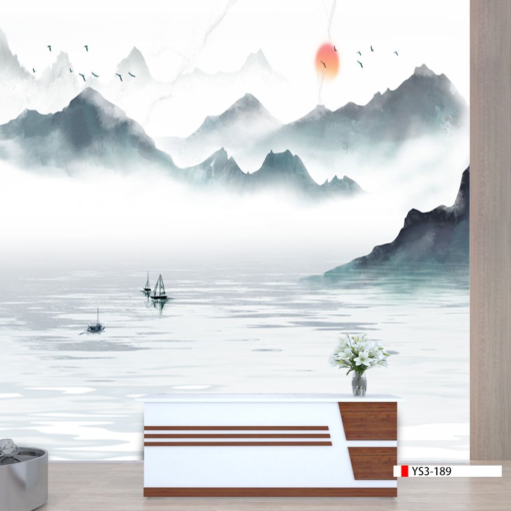 TRANH PVC ỐP TƯỜNG - VÁCH TRANG TRÍ TIVI PHÒNG KHÁCH - TRANH VÂN ĐÁ PHONG CẢNH | MÃ YS3-189