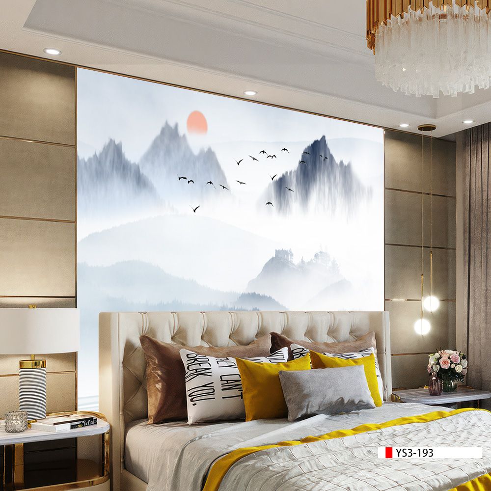 TRANH PVC ỐP TƯỜNG - VÁCH TRANG TRÍ TIVI PHÒNG KHÁCH - TRANH VÂN ĐÁ PHONG CẢNH | MÃ YS3-193