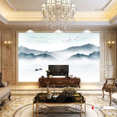 TRANH PVC ỐP TƯỜNG - VÁCH TRANG TRÍ TIVI PHÒNG KHÁCH - TRANH VÂN ĐÁ PHONG CẢNH | MÃ YS3-195