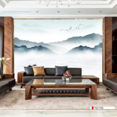 TRANH PVC ỐP TƯỜNG - VÁCH TRANG TRÍ TIVI PHÒNG KHÁCH - TRANH VÂN ĐÁ PHONG CẢNH | MÃ YS3-195