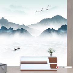 TRANH PVC ỐP TƯỜNG - VÁCH TRANG TRÍ TIVI PHÒNG KHÁCH - TRANH VÂN ĐÁ PHONG CẢNH | MÃ YS3-195