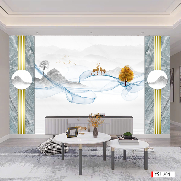 240 TRANH DÁN TƯỜNG 3D -TRANH DÁN PHÒNG NGỦ HIỆN ĐẠI TRỪU TƯỢNG- TRANH DÁN PHÒNG KHÁCH SAU SOFA | MÃ TRANH ys3-204