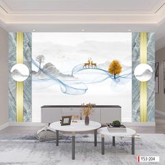 240 TRANH DÁN TƯỜNG 3D -TRANH DÁN PHÒNG NGỦ HIỆN ĐẠI TRỪU TƯỢNG- TRANH DÁN PHÒNG KHÁCH SAU SOFA | MÃ TRANH ys3-204