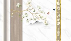 TRANH VẢI DÁN TƯỜNG 3D PHÒNG NGỦ, PHÒNG KHÁCH - TRANH DÁN TƯỜNG INDOCHINE KHỔ LỚN | MÃ YS3-268