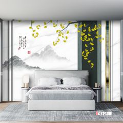 BST37 - TRANH DÁN TƯỜNG - TRANH INDOCHINE - KIỂU TRANH KHỔ LỚN - TRANH PHÒNG NGỦ - 2024