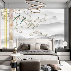 BST37 - TRANH DÁN TƯỜNG - TRANH INDOCHINE - KIỂU TRANH KHỔ LỚN - TRANH PHÒNG NGỦ - 2024