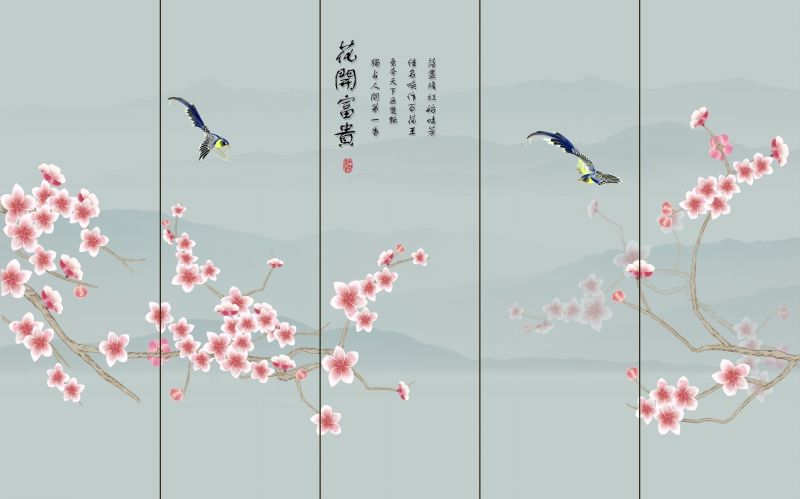 TRANH VẢI DÁN TƯỜNG 3D PHÒNG NGỦ, PHÒNG KHÁCH - TRANH DÁN TƯỜNG INDOCHINE | MÃ YS3-292