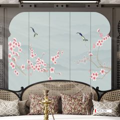 TRANH VẢI DÁN TƯỜNG 3D PHÒNG NGỦ, PHÒNG KHÁCH - TRANH DÁN TƯỜNG INDOCHINE | MÃ YS3-292