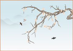 TRANH VẢI DÁN TƯỜNG 3D PHÒNG NGỦ, PHÒNG KHÁCH - TRANH DÁN TƯỜNG INDOCHINE | MÃ YS3-296