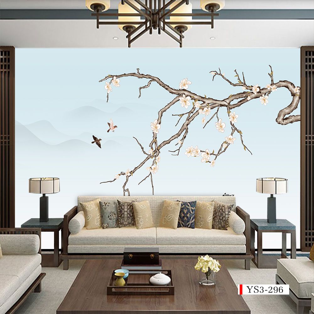 TRANH VẢI DÁN TƯỜNG 3D PHÒNG NGỦ, PHÒNG KHÁCH - TRANH DÁN TƯỜNG INDOCHINE | MÃ YS3-296