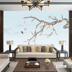 TRANH VẢI DÁN TƯỜNG 3D PHÒNG NGỦ, PHÒNG KHÁCH - TRANH DÁN TƯỜNG INDOCHINE | MÃ YS3-296