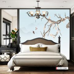TRANH VẢI DÁN TƯỜNG 3D PHÒNG NGỦ, PHÒNG KHÁCH - TRANH DÁN TƯỜNG INDOCHINE | MÃ YS3-296