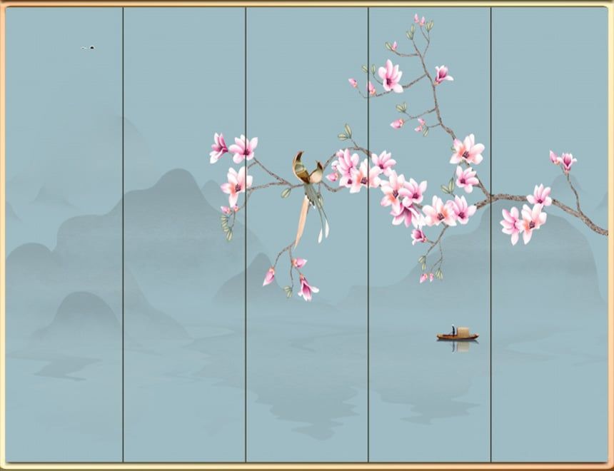 TRANH VẢI DÁN TƯỜNG 3D PHÒNG NGỦ - TRANH DÁN TƯỜNG INDOCHINE | MÃ YS3-298