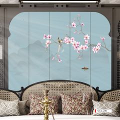 TRANH VẢI DÁN TƯỜNG 3D PHÒNG NGỦ - TRANH DÁN TƯỜNG INDOCHINE | MÃ YS3-298