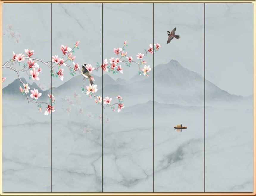 TRANH VẢI DÁN TƯỜNG 3D PHÒNG NGỦ - TRANH DÁN TƯỜNG INDOCHINE | MÃ YS3-299