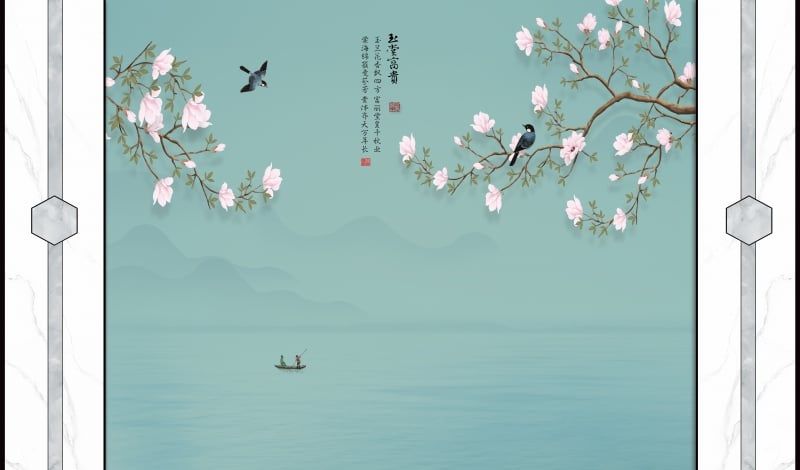 TRANH VẢI DÁN TƯỜNG 3D PHÒNG NGỦ - TRANH DÁN TƯỜNG INDOCHINE | MÃ YS3-302