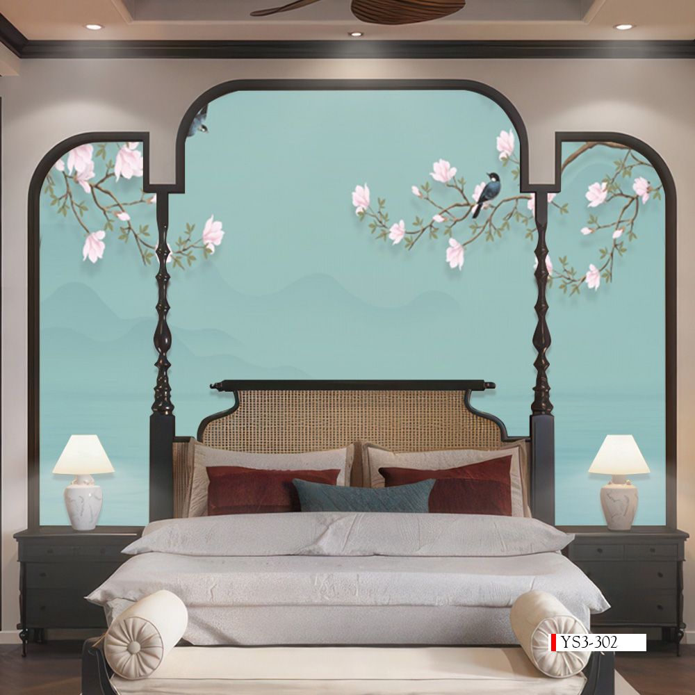 TRANH VẢI DÁN TƯỜNG 3D PHÒNG NGỦ - TRANH DÁN TƯỜNG INDOCHINE | MÃ YS3-302