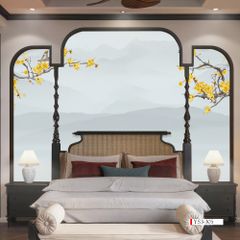 TRANH VẢI DÁN TƯỜNG 3D PHÒNG NGỦ - TRANH DÁN TƯỜNG INDOCHINE | MÃ YS3-305