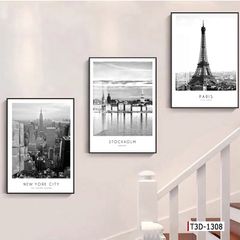 BST115 - TRANH TREO TƯỜNG - TRANH PHONG CẢNH KIẾN TRÚC CHÂU ÂU - KHỔ A.A.A ĐỨNG