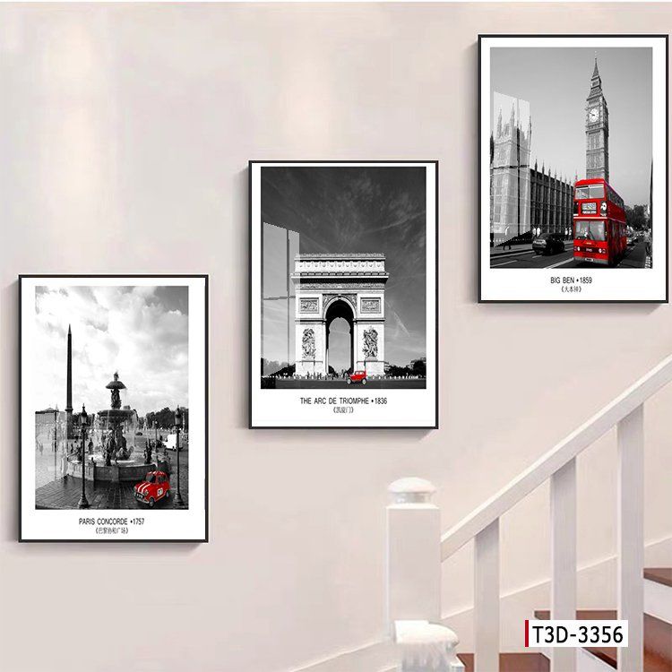 BST115 - TRANH TREO TƯỜNG - TRANH PHONG CẢNH KIẾN TRÚC CHÂU ÂU - KHỔ A.A.A ĐỨNG