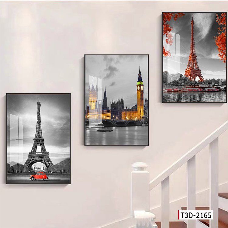 BST115 - TRANH TREO TƯỜNG - TRANH PHONG CẢNH KIẾN TRÚC CHÂU ÂU - KHỔ A.A.A ĐỨNG