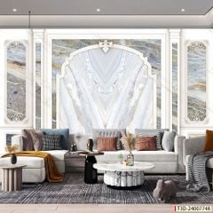 BST 120 - TRANH DÁN TƯỜNG 3D - TRANG TRÍ PHÒNG KHÁCH, VÁCH TIVI, SAU SOFA - CHỦ ĐỀ PHÀO CHỈ TÂN CỔ ĐIÊN - KHỔ LỚN