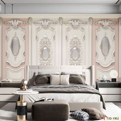 BST 120 - TRANH DÁN TƯỜNG 3D - TRANG TRÍ PHÒNG KHÁCH, VÁCH TIVI, SAU SOFA - CHỦ ĐỀ PHÀO CHỈ TÂN CỔ ĐIÊN - KHỔ LỚN