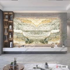 BST119 - TẤM PVC ỐP TƯỜNG - TRANG TRÍ PHÒNG KHÁCH, SAU SOFA, LỄ TÂN - TRANH VÂN ĐÁ ĐỐI XỨNG - KHỔ LỚN