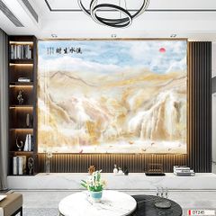 BST122 - TRANH PVC ỐP TƯỜNG - PHÒNG KHÁCH VÁCH TIVI - TRANH VÂN ĐÁ PHONG CẢNH - KHỔ LỚN