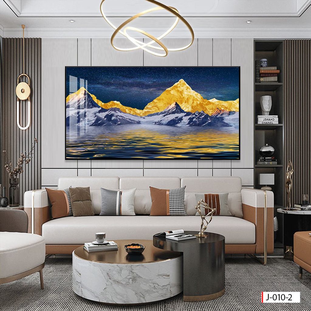 BST124 TRANH TREO PHÒNG KHÁCH - TRANH PHONG CẢNH THIÊN NHIÊN SÔNG - NÚI - SUỐI I KHỔ LỚN