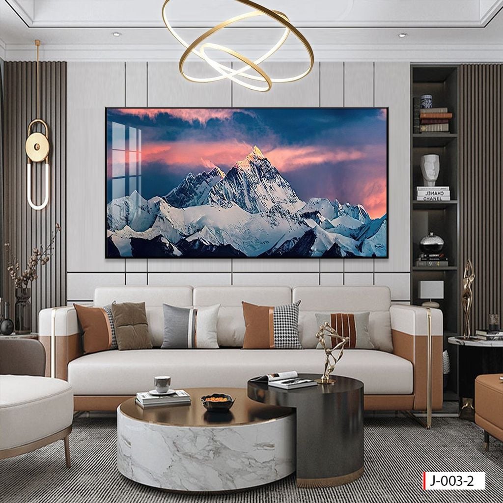 BST124 TRANH TREO PHÒNG KHÁCH - TRANH PHONG CẢNH THIÊN NHIÊN SÔNG - NÚI - SUỐI I KHỔ LỚN