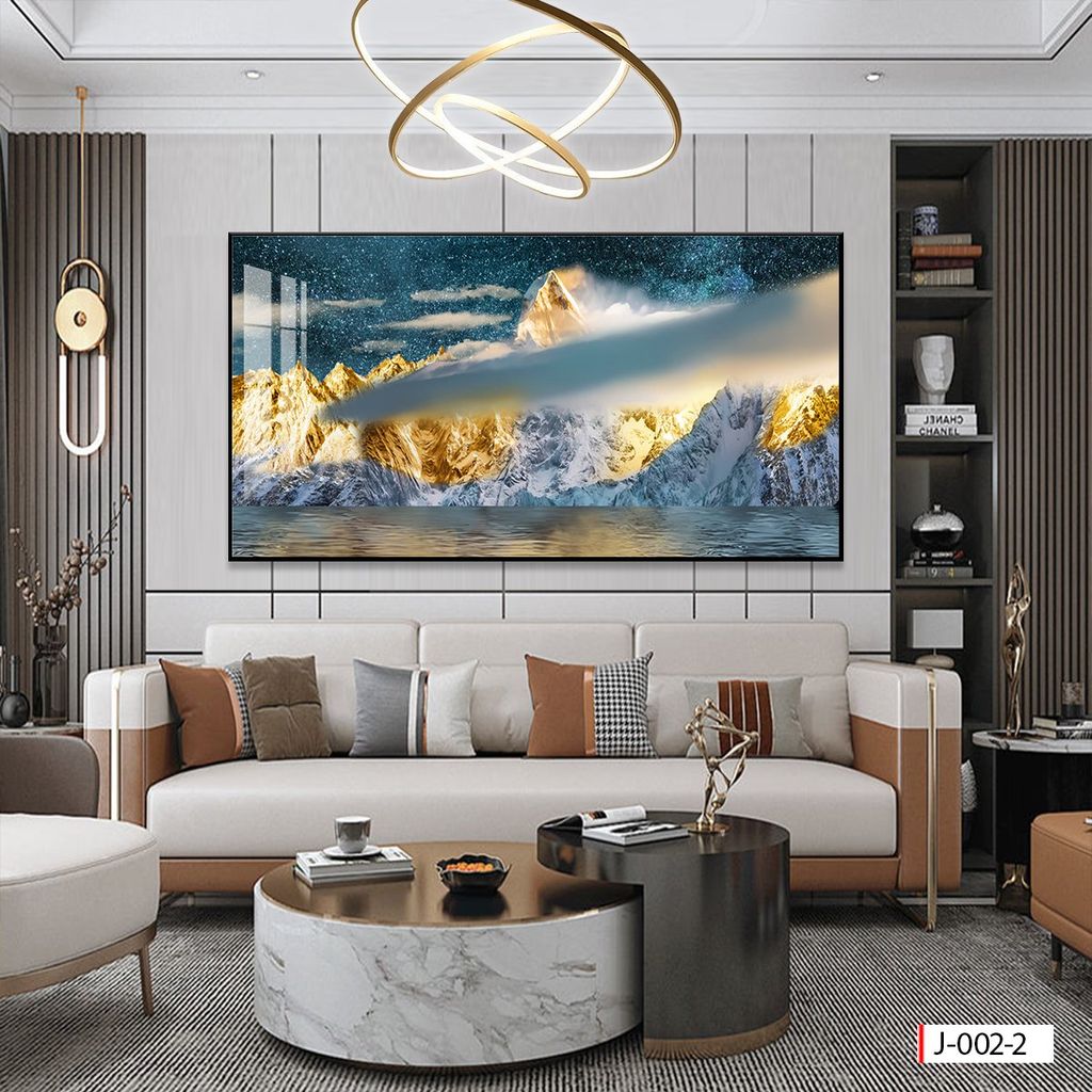 BST124 TRANH TREO PHÒNG KHÁCH - TRANH PHONG CẢNH THIÊN NHIÊN SÔNG - NÚI - SUỐI I KHỔ LỚN