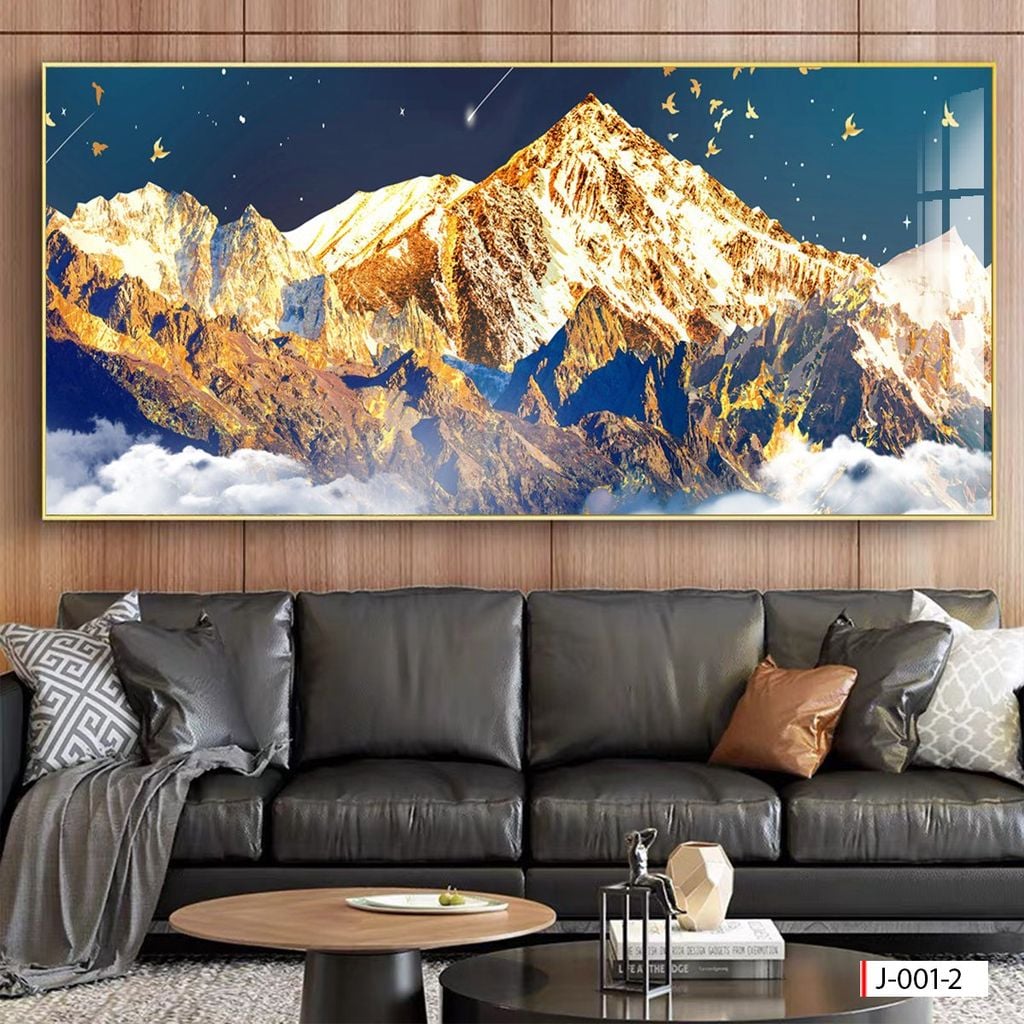 BST124 TRANH TREO PHÒNG KHÁCH - TRANH PHONG CẢNH THIÊN NHIÊN SÔNG - NÚI - SUỐI I KHỔ LỚN