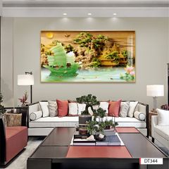 BST127 - TRANH TREO TƯỜNG KHUNG HỢP KIM TITAN - TRANG TRÍ PHÒNG KHÁCH, SAU SOFA - CHỦ ĐỀ THUẬN BUỒM XUÔI GIÓ