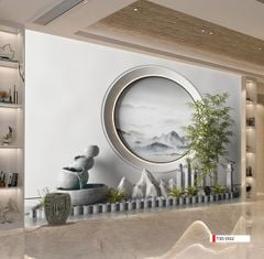 BST132 - TRANH DÁN TƯỜNG 3D - HÀNH LANG, LỐI ĐI, NHÀ HÀNG, CAFE - TRANH TIỂU CẢNH - KHỔ LỚN