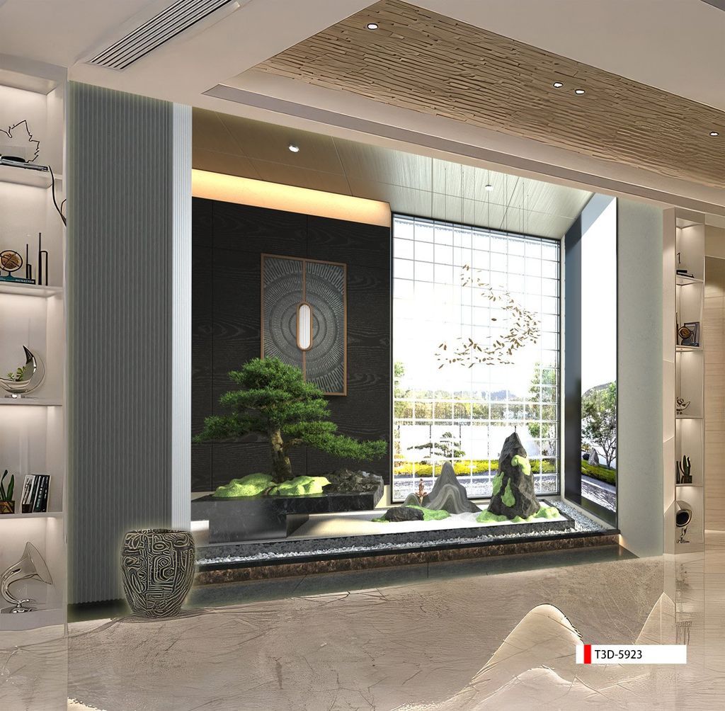 BST132 - TRANH DÁN TƯỜNG 3D - HÀNH LANG, LỐI ĐI, NHÀ HÀNG, CAFE - TRANH TIỂU CẢNH - KHỔ LỚN