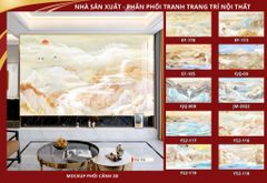 BST137 - TRANH PVC ỐP TƯỜNG - PHÒNG KHÁCH VÁCH TIVI - TRANH VÂN ĐÁ PHONG CẢNH - KHỔ LỚN