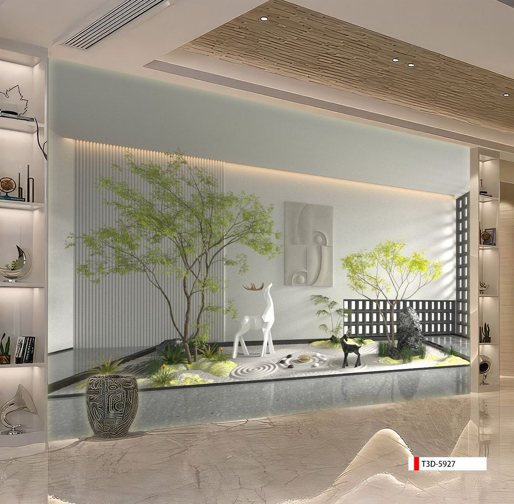 BST138 - TRANH DÁN TƯỜNG 3D - HÀNH LANG, LỐI ĐI - TRANH TIỂU CẢNH - KHỔ LỚN