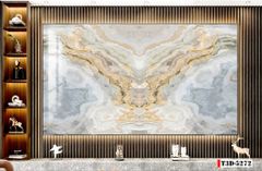 BST134 - TRANH PVC ỐP TƯỜNG - TRANG TRÍ PHÒNG KHÁCH, SAU SOFA, LỄ TÂN - TRANH VÂN ĐÁ ĐỐI XỨNG - KHỔ LỚN