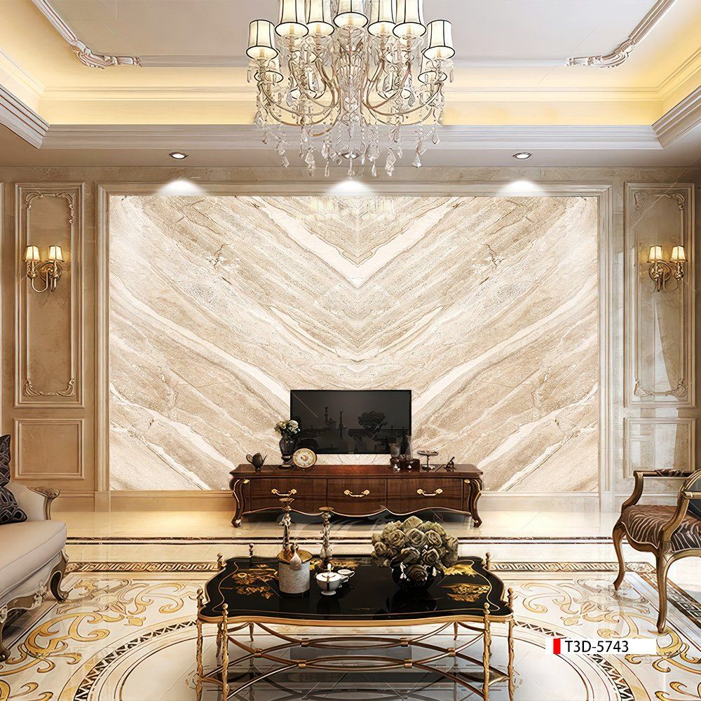 BST134 - TRANH PVC ỐP TƯỜNG - TRANG TRÍ PHÒNG KHÁCH, SAU SOFA, LỄ TÂN - TRANH VÂN ĐÁ ĐỐI XỨNG - KHỔ LỚN