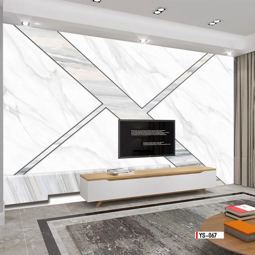 BST147 - TRANH DÁN TƯỜNG 3D - PHÒNG KHÁCH - PHONG CÁCH HIỆN ĐẠI - KHỔ LỚN