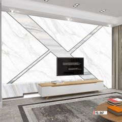 BST147 - TRANH DÁN TƯỜNG 3D - PHÒNG KHÁCH - PHONG CÁCH HIỆN ĐẠI - KHỔ LỚN