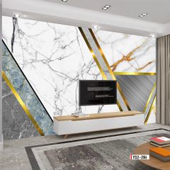 BST147 - TRANH DÁN TƯỜNG 3D - PHÒNG KHÁCH - PHONG CÁCH HIỆN ĐẠI - KHỔ LỚN