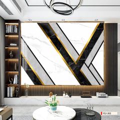 BST147 - TRANH DÁN TƯỜNG 3D - PHÒNG KHÁCH - PHONG CÁCH HIỆN ĐẠI - KHỔ LỚN