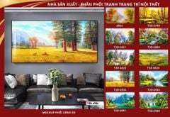 BST148 TRANH TREO PHÒNG KHÁCH - TRANH PHONG CẢNH THIÊN NHIÊN SÔNG - NÚI - SUỐI I KHỔ LỚN