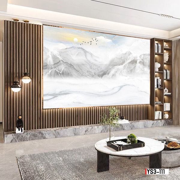 TRANH PVC ỐP TƯỜNG - PHÒNG KHÁCH VÁCH TIVI - TRANH VÂN ĐÁ PHONG CẢNH - KHỔ LỚN - MÃ: ys3-111